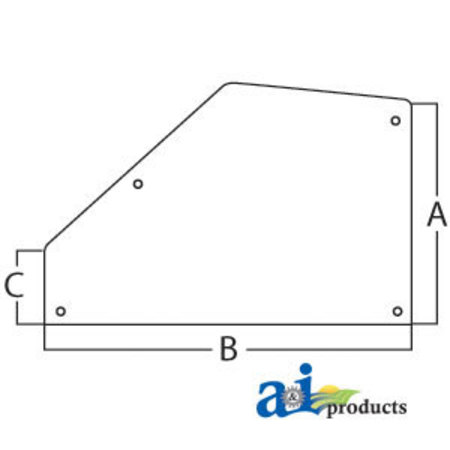 A & I PRODUCTS Glass, Door, Rear (RH/LH) 49" x35" x3" A-3389398M2